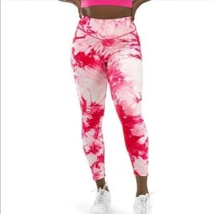 Balance Athletica Oasis Legging Pink Tie Dye NEW M